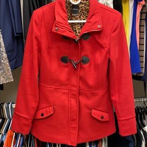 Peacoat with animal print inside